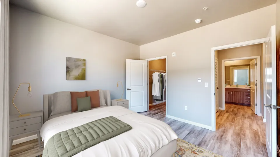 Apartment bedroom interior