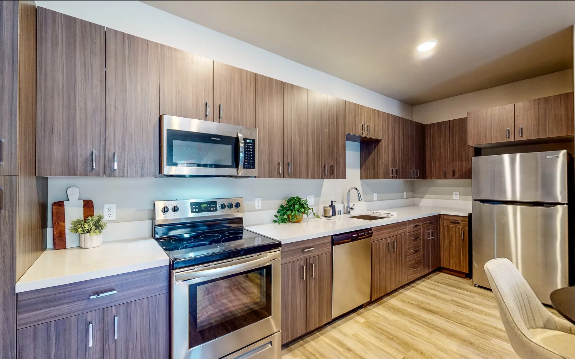 Open concept apartment living room